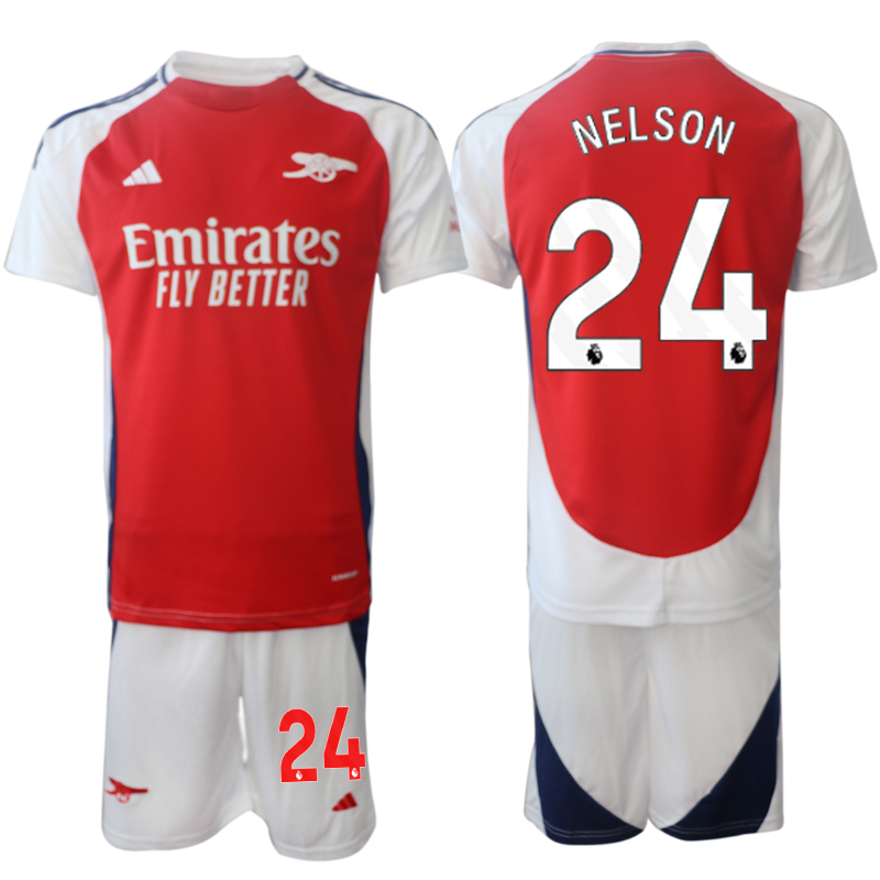 Men 2024-2025 Club Arsenal home Red #24 Soccer Jersey